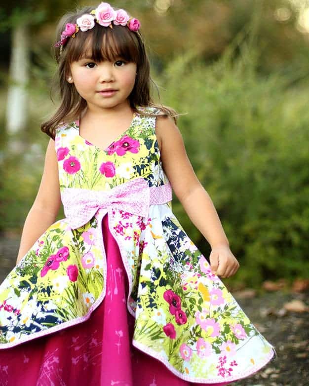 Kinley's Cascading Flounce Top & Dress | PDF sewing pattern for toddler  girl sizes 2t - 12.