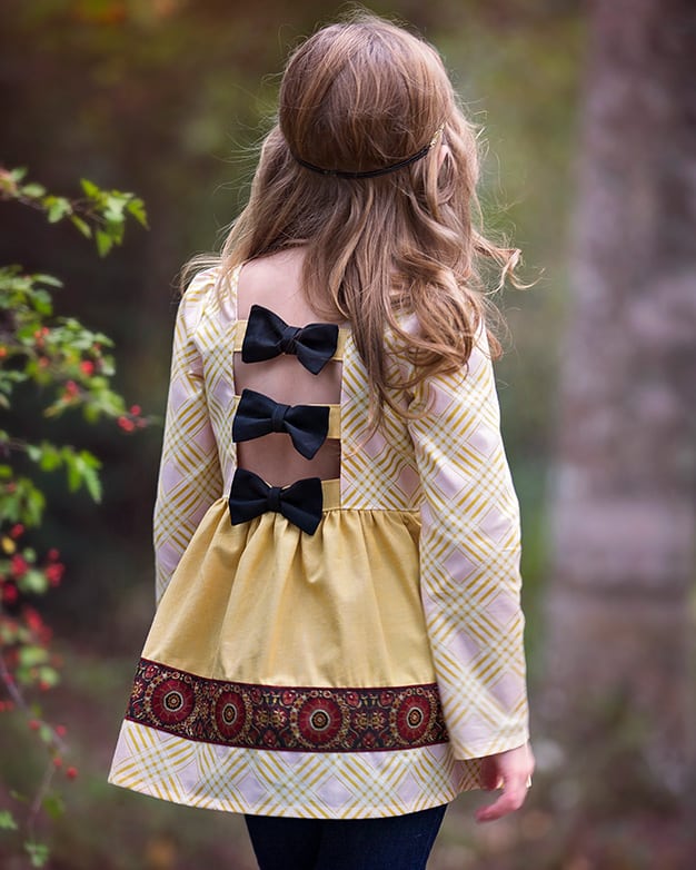 Saylor's Square Bow Back Top & Dress. Downloadable PDF Sewing