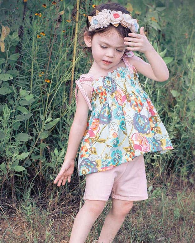 Baby Angie's Shirred Top & Baby Elle's Shorts | The Simple Life Pattern ...