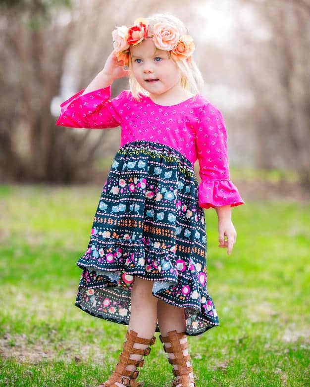 Toddler Baby Girl Bell Bottom Outfit Boho Floral Print Sleeveless
