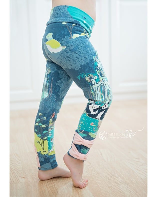 Tiffany's Bow & Ruffle Leggings | downloadable PDF sewing pattern for girls  & toddlers size 2t-12.