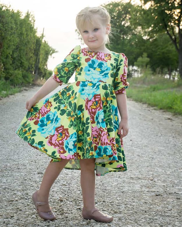 Hazel's High Low Circle Skirt Zipper Dress | PDF downloadable Sewing ...