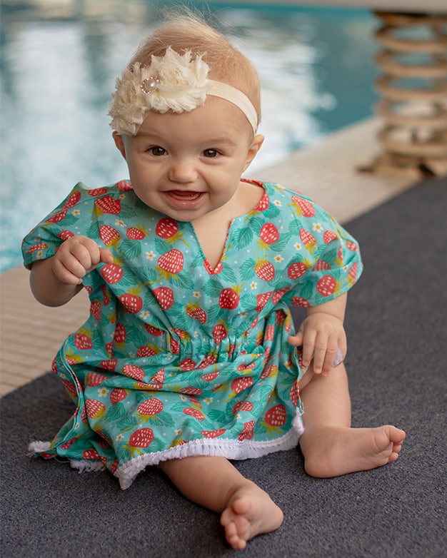 Lorelei's Flutter Cutout Swimsuit. PDF sewing patterns for girls sizes 2t-12