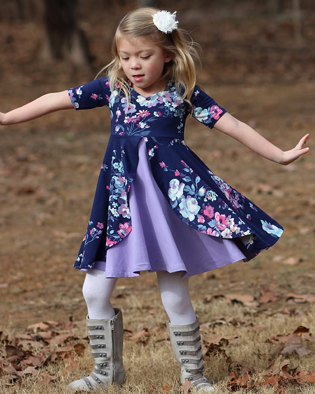 Diana's Cascading Flounce Top & Dress | PDF sewing pattern for toddler girl  sizes 2t - 12.