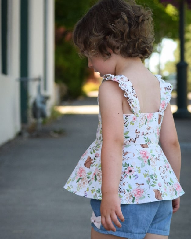 Josie's Button Front Top & Dress | PDF sewing pattern for toddler girl sizes 2t 12.