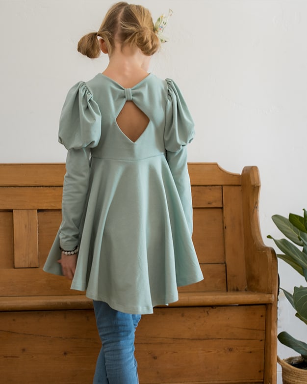 Aria's Bow Back Top & Dress. PDF Downloadable sewing patterns for girls &  toddlers 2t -16 with projector file.