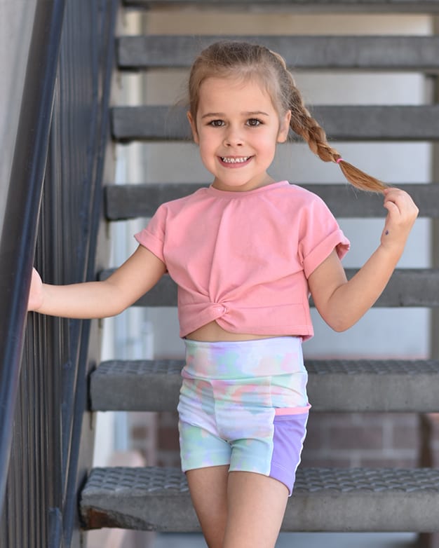 Bogey Twist Crop & Top | downloadable PDF sewing pattern for girls kids  sizes 2t - 16 with projector file